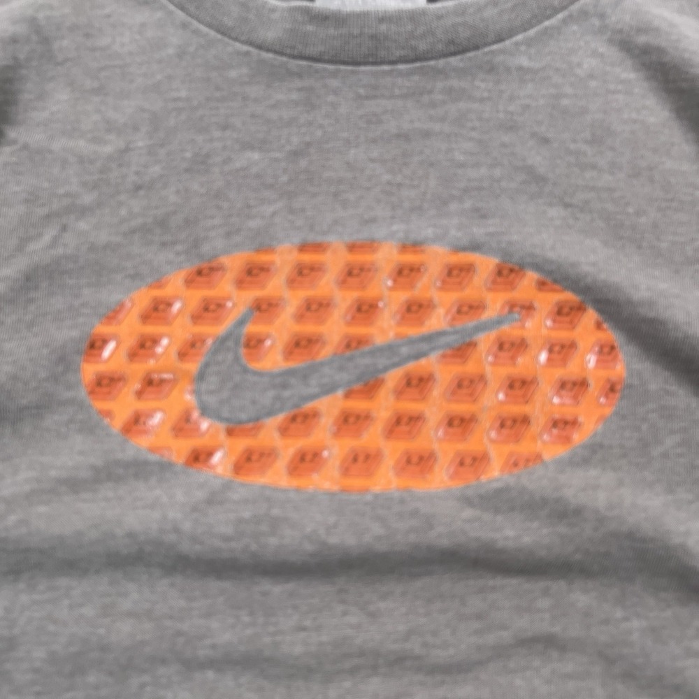 Vintage 2001 Nike Center Swoosh Tshirt - Paper Thin Sundfaded Gray Men's M y2k - Picture 5 of 9